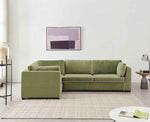 Rubeza Leo Brora 5 Seater Left Hand Facing Corner Sofa - Grass Green