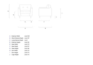 Rubeza Leo Collection Armchair -  Daisy White All Over