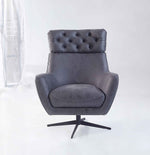 Rubeza Piera Vegan Leather Armchair - Anthracite Grey