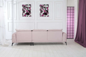 Rubeza Piera Right Hand Facing Corner Sofa - Taffy Pink