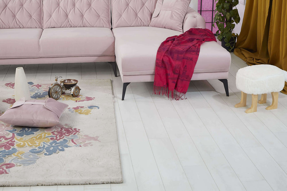 Rubeza Piera Right Hand Facing Corner Sofa - Taffy Pink