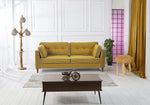 Rubeza Leo 4 Seater Sofa - Posh Gold & White