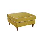 Rubeza Leo Ottoman Bench - Posh Gold & White