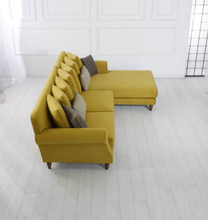 Rubeza Paula 2+Seater/Chaise - Posh Gold