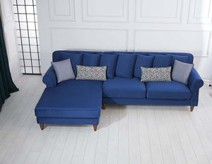 Rubeza Paula Chaise/2+Seater - Indigo Blue