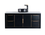 Rubeza 1200mm Dukes Wall Hung Vanity Unit  - Black & Gold