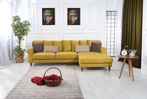 Rubeza Paula 2+Seater/Chaise - Posh Gold