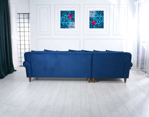 Rubeza Paula Chaise/2+Seater - Indigo Blue