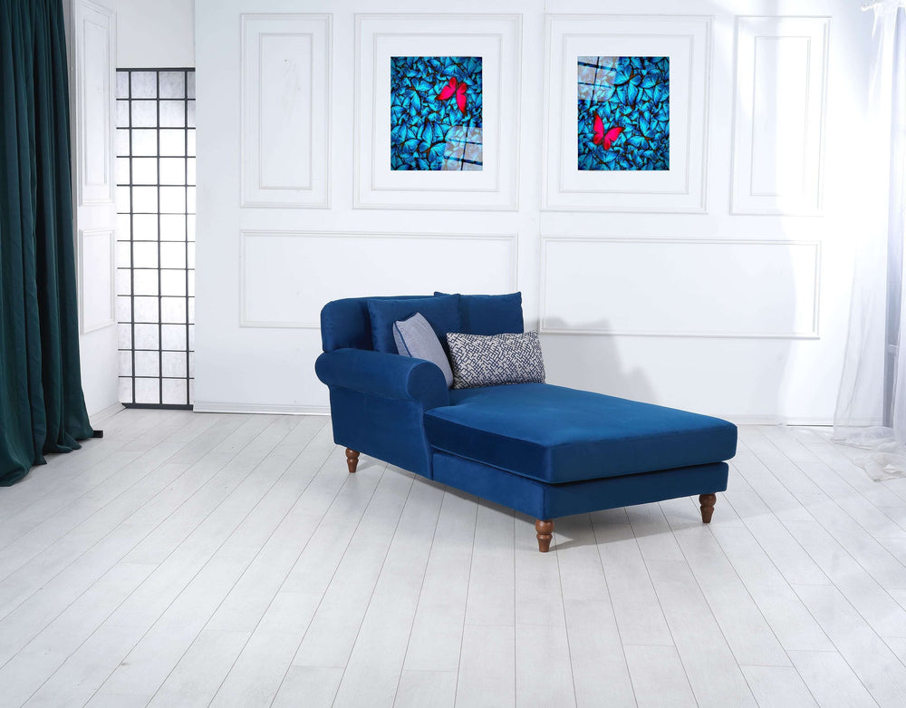 Rubeza Paula Chaise/2+Seater - Indigo Blue