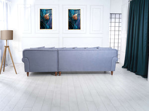 Rubeza Paula 2+Seater/Chaise - Steel Blue