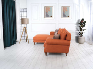 Rubeza Paula Chaise/2+Seater - Goldfish Orange