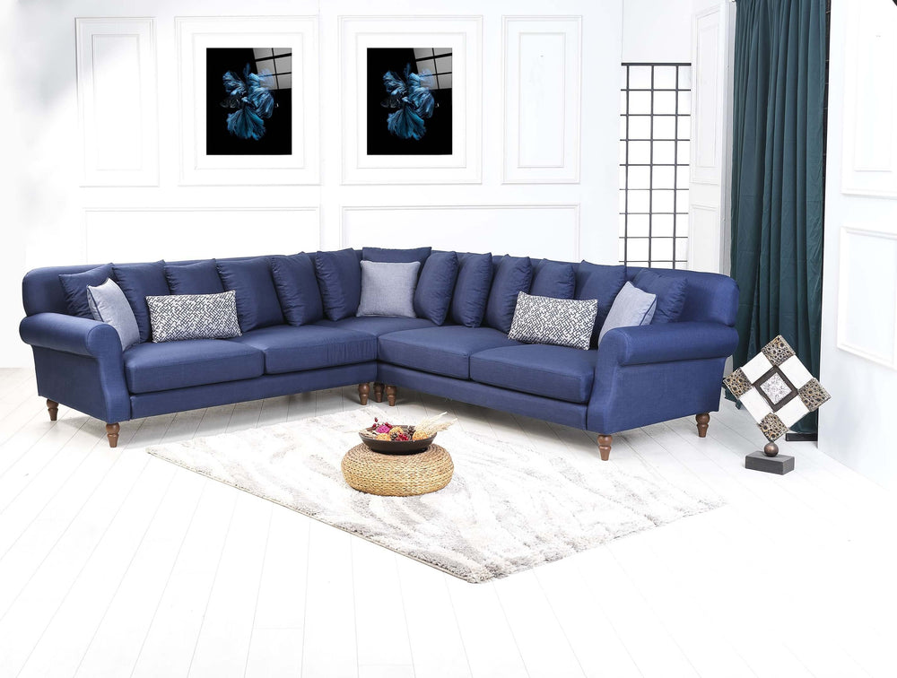 Rubeza Paula 2+Seater/Corner/2+Seater - Denim Blue