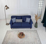 Rubeza Paula 2 Seater Sofa - Denim Blue