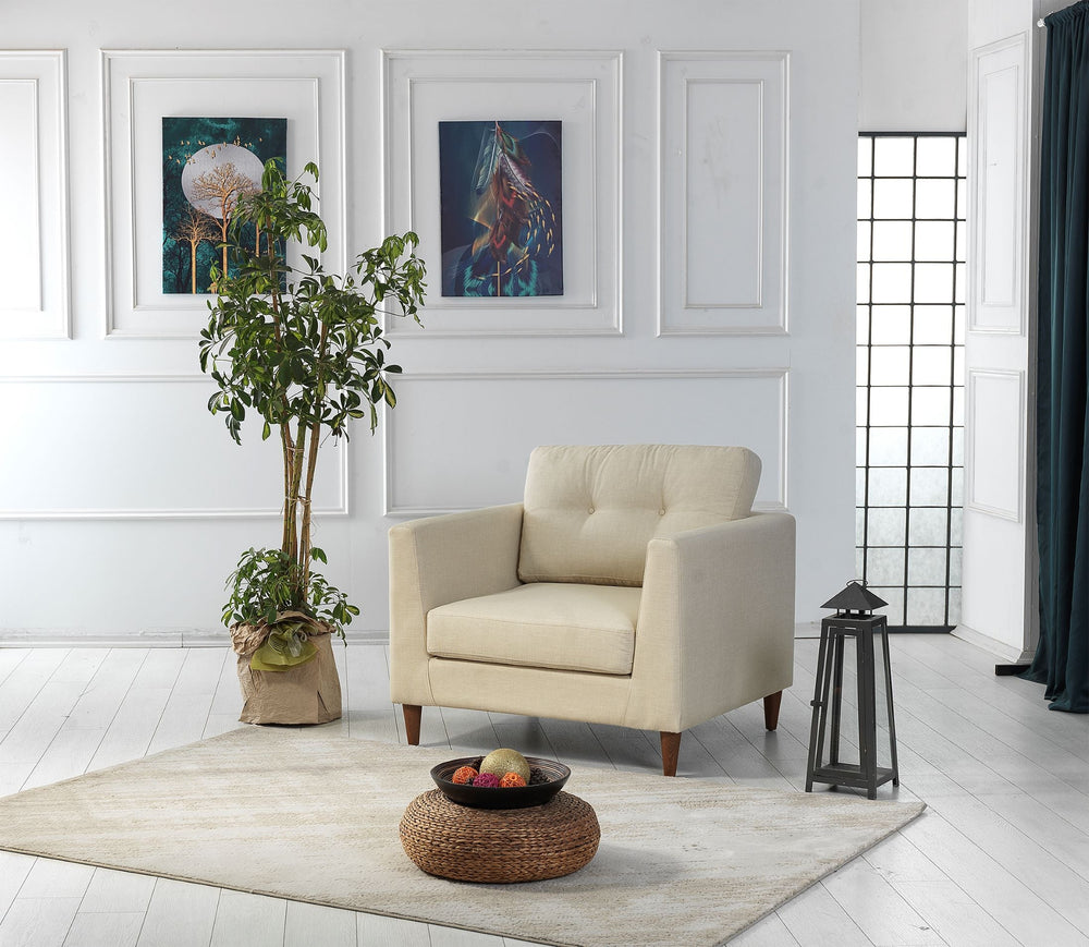 Rubeza Leo Collection Armchair -  Daisy White All Over