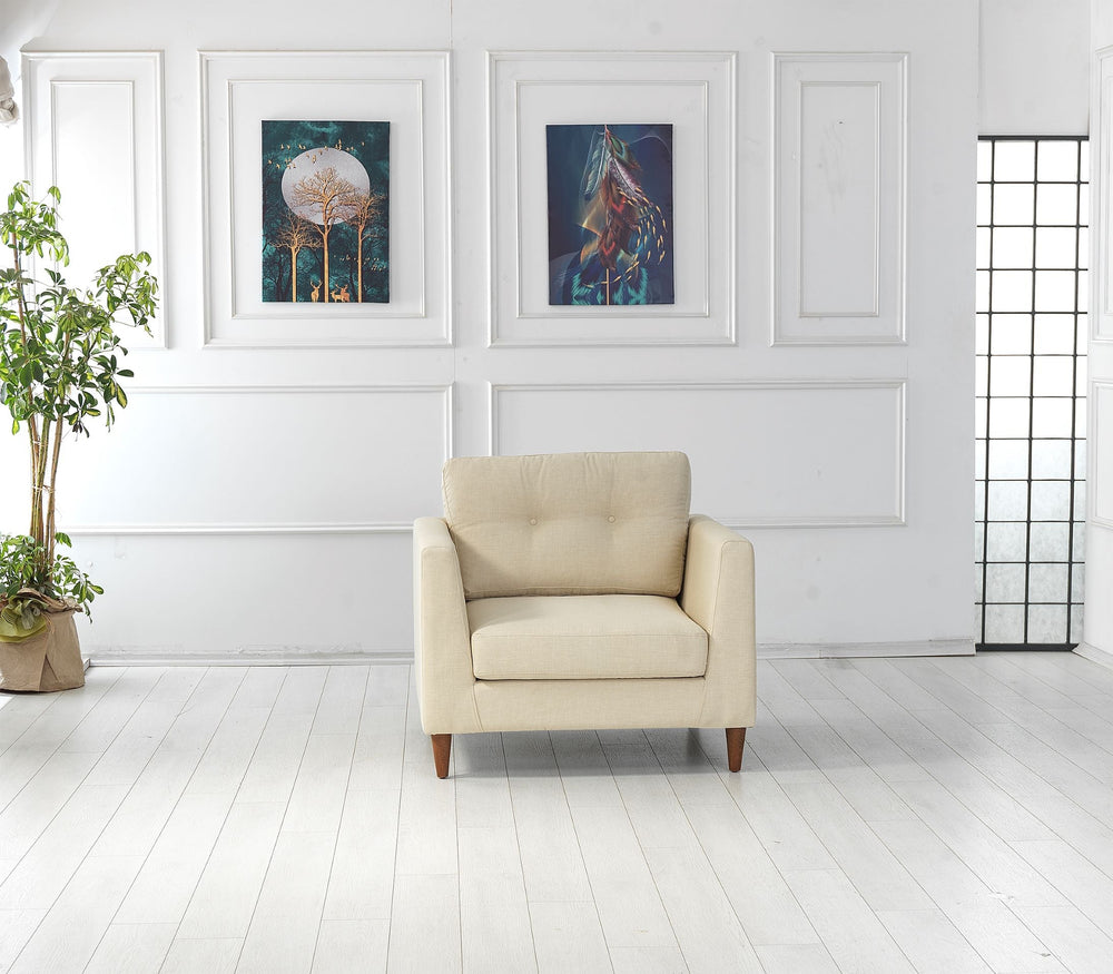 Rubeza Leo Collection Armchair -  Daisy White All Over