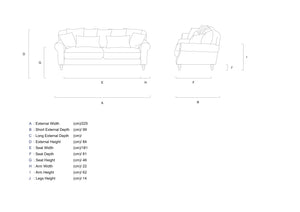 Rubeza Paula 3 Seater Sofa - Tortilla Brown