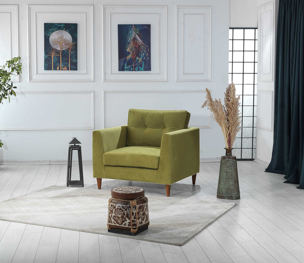 Rubeza Leo Collection Armchair - Grass Green - 2 All Over