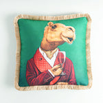 Mr. Camel Printed Velvet Cushion