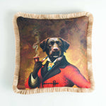 Smoker Dog Printed Velvet Cushion