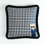 Teddy Dog Printed Velvet Cushion