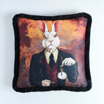 The Godfather Rabbit Printed Velvet Cushion